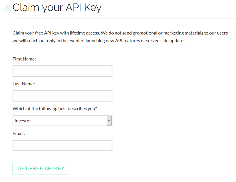 API key alpha vantage